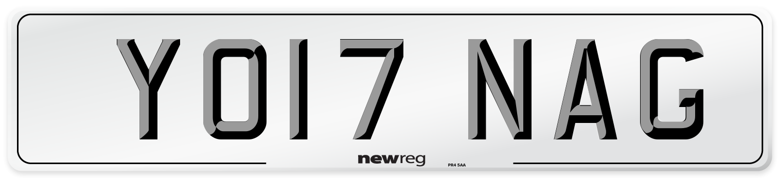 YO17 NAG Number Plate from New Reg